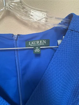 NWT Lauren Ralph Lauren 14 Sapphire Blue Corporate Chic Sheath Dress thumbnail 7