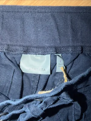 Athleta Dark Navy High-Waist Drawstring Casual Shorts thumbnail 3