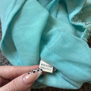 Euro Beaded Tank Top Blue Size M thumbnail 4