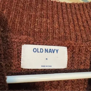 Old Navy Women's‎ Size Medium Cozy Tunic Pullover Sweater Rust Brown Mock Neck thumbnail 9