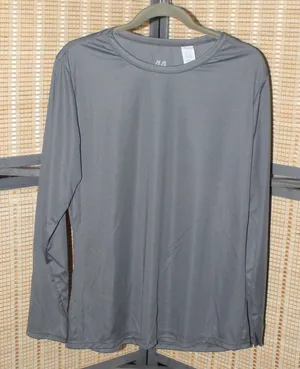 A4 Graphite Long Sleeve Performance Crew Tee Gray Size XXL thumbnail 1