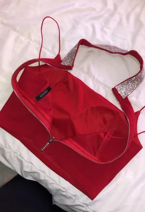 ENTRY Red Two Piece Rhinestone Set Size Small thumbnail 4