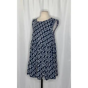 NWT!! Anthropologie MAEVE Lisanne Textured Tunic Tiered Dress Blue White X-Small thumbnail 5