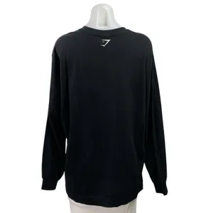 Gymshark Women's Black Strength Dept Long Sleeve Crewneck Sweatshirt Top Size M thumbnail 3