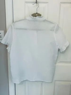 NWT!! Mustard Seed Play It Cool Short Sleeve Ruffle Trim Linen Blend Top thumbnail 7