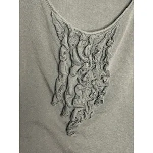 Lauren Ralph Lauren Ruffle Tank Top Olive Green Size S 100% Cotton thumbnail 4