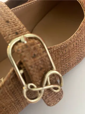 NWT Sam & Libby Women’s Fredi Tan Textured Mary Jane Flats with Buckle thumbnail 10
