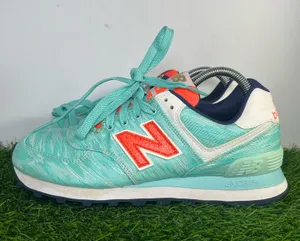 New Balance 574 WL574SIB Women’s Size 8 Mint Green Coral ENCAP Lifestyle Sneaker thumbnail 1