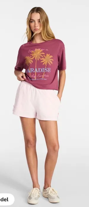 No boundaries cotton pull on pink shorts with bows thumbnail 1