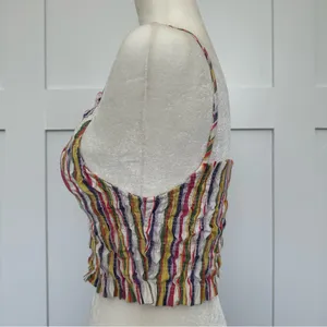 Zara Smocked Cropped Tank thumbnail 4