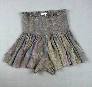 Queen of Sparkles Iridescent Pleated Swing Shorts Size: Medium thumbnail 1