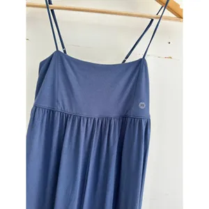 American Eagle Empire Waist Wide-Leg Knit Jumpsuit XS Deep Sea Blue NWT thumbnail 3