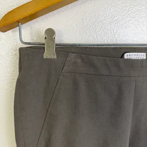 Brunello Cucinelli Slim Fit Pants Womens Size 6 Taupe Skinny Leggings Italy 29" thumbnail 5