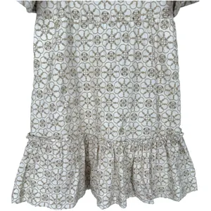 Anthropologie Maeve Smocked Tunic Floral‎ Embroidered Mini Dress Ivory Size XXS thumbnail 12