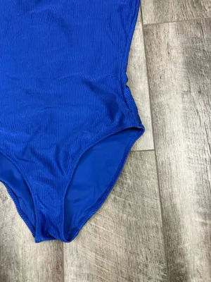 Aerie Blue Ribbed One Piece Swimsuit thumbnail 11