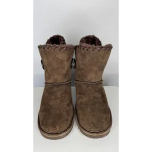 1990s–2000s Lamo Essential Shearling Suede Button Boots 7.5/8 Brown thumbnail 10
