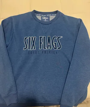 Six Flags Sweatshirt Blue Size L thumbnail 1