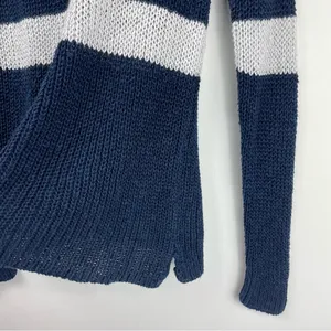 Lauren Ralph Lauren Linen Cotton Open Knit Stripe Sweater Western Sz Large thumbnail 5