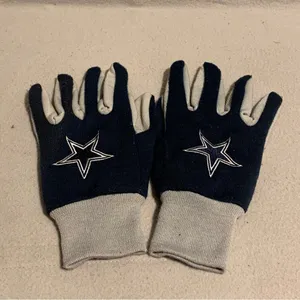 Dallas Cowboys Utility Gloves Dark Blue and Gray Size Fits Most Team Logo thumbnail 2