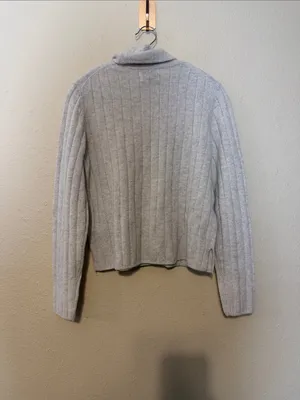 HALSTON‎ 100% 2-Ply Cashmere Turtleneck Sweater Size Small thumbnail 4