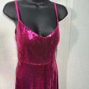 GUESS Women's Pink Sequined Dress Size 0 NWT thumbnail 4