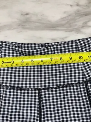 Black White Gingham Leggings Athletic Yoga Pants Small Checkered thumbnail 4
