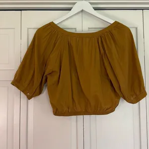 Aerie NWT mustard yellow cropped puff sleeve blouse XS thumbnail 8