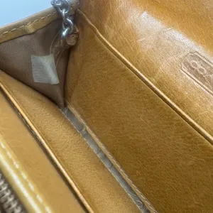 VTG Coach Leatherware Wallet Cardholder‎ Tan Zip Trifold Carabiner Y2K thumbnail 16