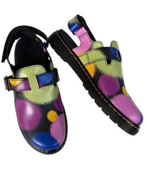 Like New Dr. Martens Leather Jorgie Multi Haze Sling Back Mules Size 6 thumbnail 1