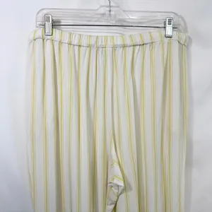 Martha Stewart Large Pajama Set Yellow White‎ Striped Rayon Short Sleeve 497 thumbnail 11