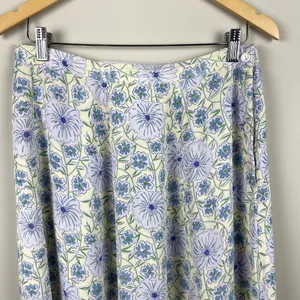 April Cornell‎ Maxi Skirt Womens Small Blue Yellow Floral Boho Buttons Stretch S thumbnail 5