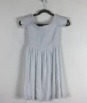 Show Me Your MuMu Dolly Smocked White Mini Dress Medium thumbnail 3