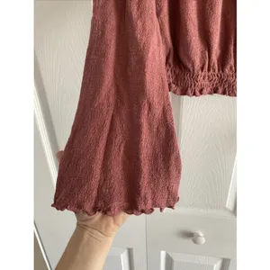 Madewell Smocked Gauze Top‎ Womens Size S Pink Crop Long Sleeve Cotton thumbnail 4