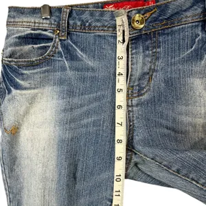 Vintage Apple Bottoms Y2K Jeans Womens 34x34 9/10 Blue Gold Accents Low Rise thumbnail 10