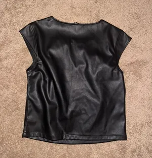 Marshalls Black Leather Top thumbnail 2
