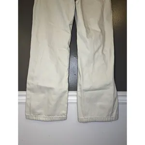 Zara Pants Womens 6 White Denim Straight Leg Casual Pockets Flat Front thumbnail 7