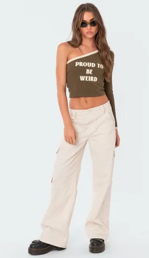 Edikted Pants Cargo Beige thumbnail 1