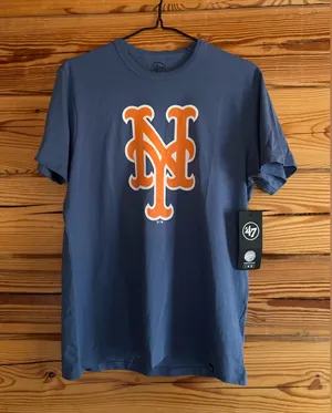 ’47 Brand New York Mets Tee – Cadet Blue – Size M – NWT – Retail $35 thumbnail 1