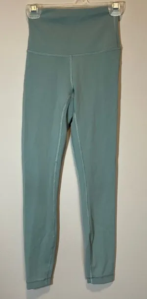 Lululemon Wunder Train High-Rise Tight Leggings Gray Aqua‎ 0 thumbnail 1