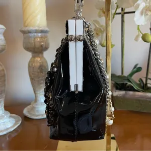 Dolce & Gabbana VANDA Crystal Beaded Bag Black NWOT thumbnail 4