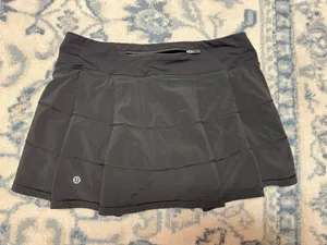 Lululemon Skirt Pace Rival Black 6 thumbnail 2