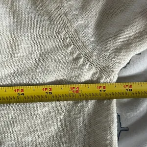 Velvet‎ Torie Linen Cotton Polo Knit Top Moon White Women Medium thumbnail 5