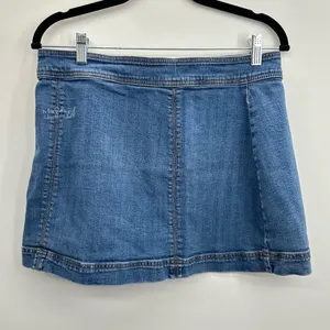 Free People Button Front Denim Skirt Size 10 thumbnail 2