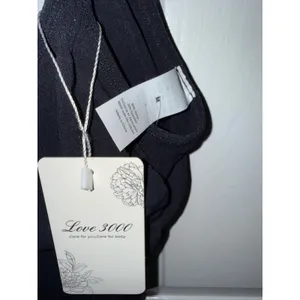 Love 3000 Womens Black Ribbed V-Neck Bodysuit Adjustable Straps Size‎ M NEW thumbnail 2