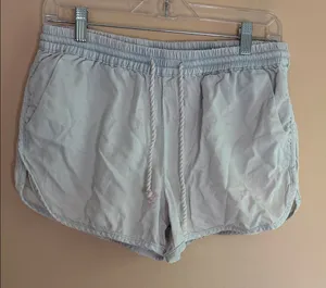 Victoria's Secret Light Blue Elastic Waist Athletic Shorts thumbnail 1