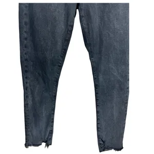 AGOLDE Toni‎ Mid Rise Straight Leg Jeans Black Distressed Hem Size 26 A133D-3002 thumbnail 10