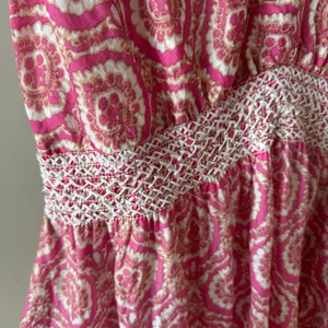 Roller Rabbit Women’s Pink Silk and Cotton Émane‎ Rose Medallions Dress Size XL thumbnail 4