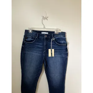 KanCan Curvy High Rise Skinny Denim Jeans 30x28 NEW Side Slit Hem Stretch thumbnail 2
