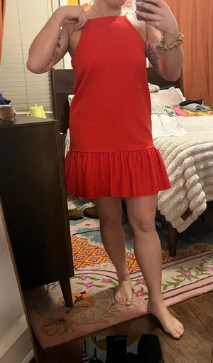 Zara Vibrant Red Mini Dress thumbnail 1