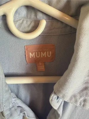 Show Me Your MuMu Light Blue Denim Romper size small thumbnail 3
